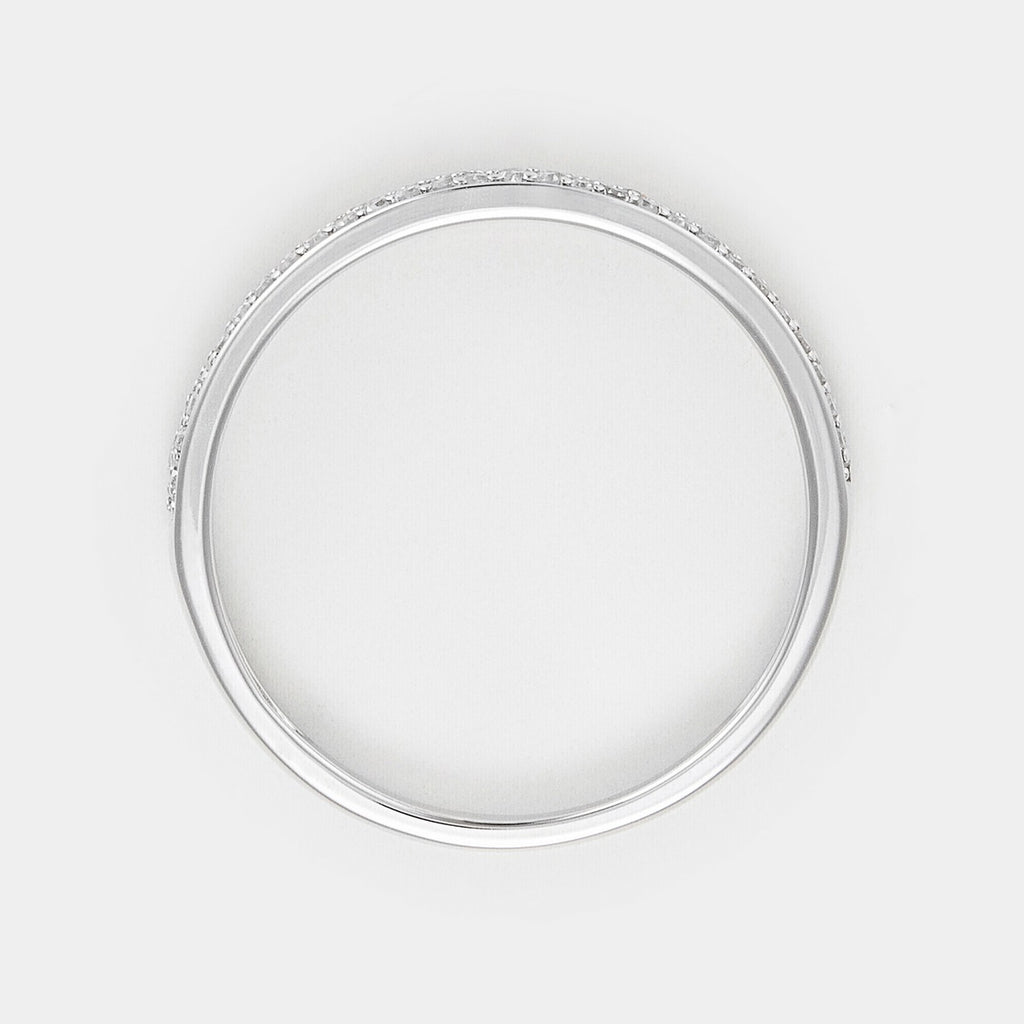Bague "Alliance Granité" Diamant 0,20Ct/57 - Or Blanc