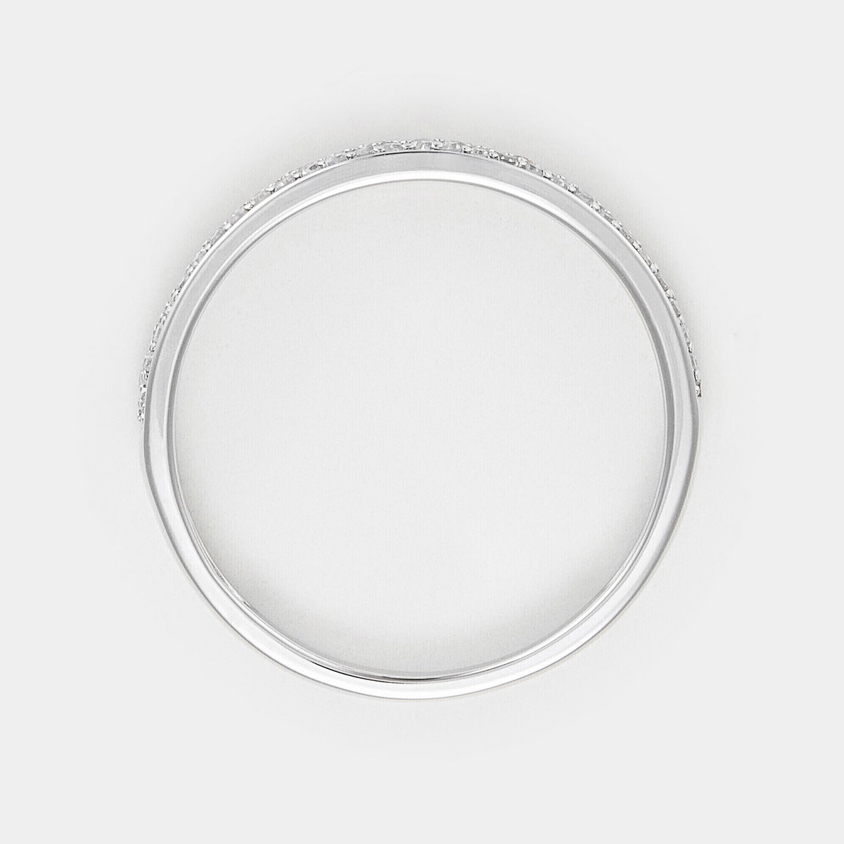 Bague "Alliance Granité" Diamant 0,20Ct/57 - Or Blanc