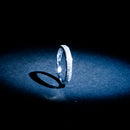 Bague "Alliance Granité" D0,20Ct/57 - Or Blanc 375/1000