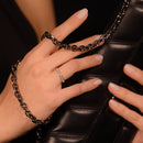 Bague "Alliance Granité" Diamant 0,20Ct/57 - Or Blanc 375/1000