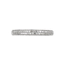 Blanc Anillo "Alliance Granité" Diamante 0,20Ct/57 - Oro 375/1000