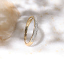 Bague "Alliance Granité" Diamant 0,20Ct/57_ - Or Jaune