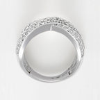 Bague "Ruban De Lumière" Diamants: 2Ct/79 - Or Blanc 375/1000
