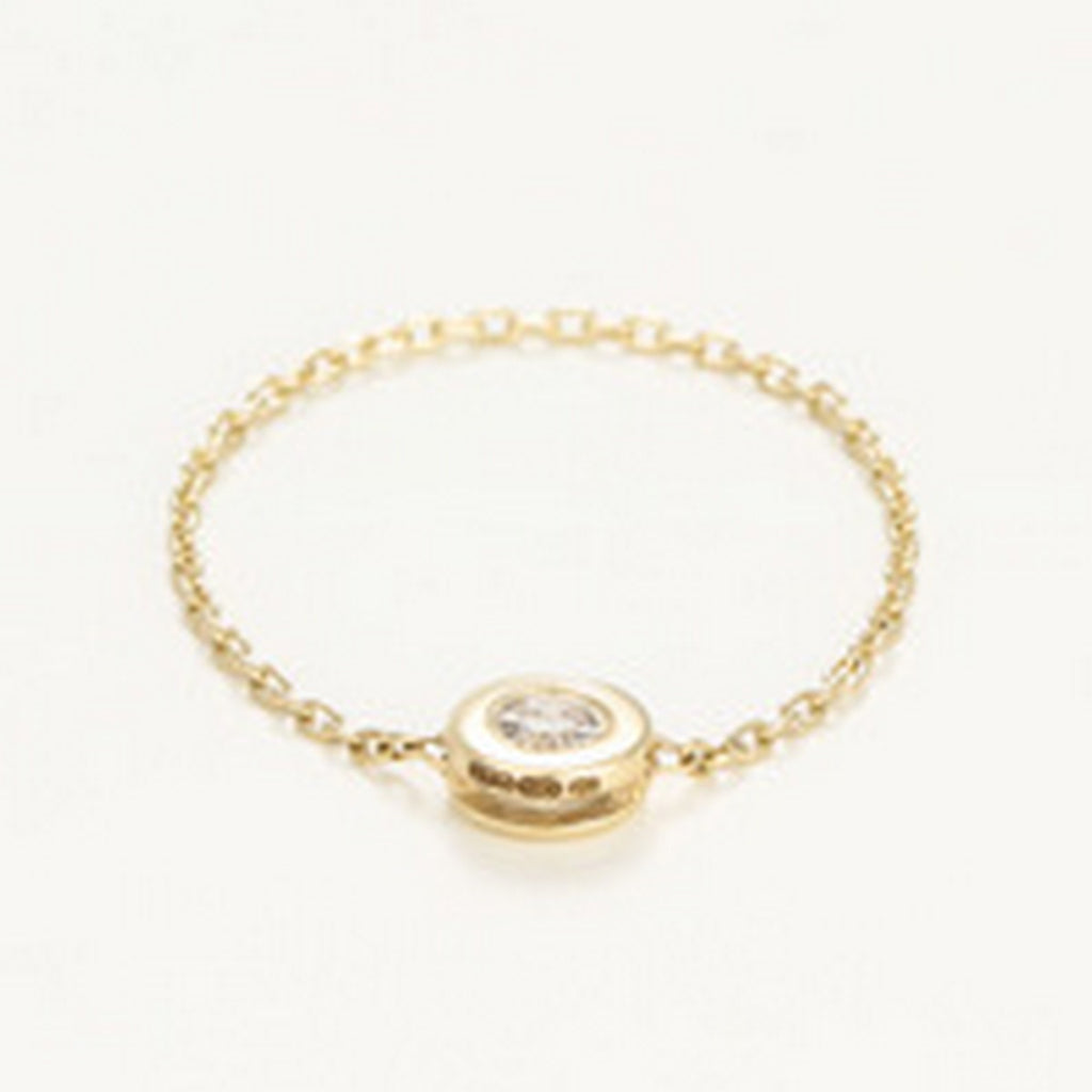 Bague Chaine "Mon Unique" Diamant 0,07Ct/1 - Or Jaune