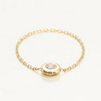 Bague Chaine "Mon Unique" Diamant 0,07Ct/1 - Or Jaune