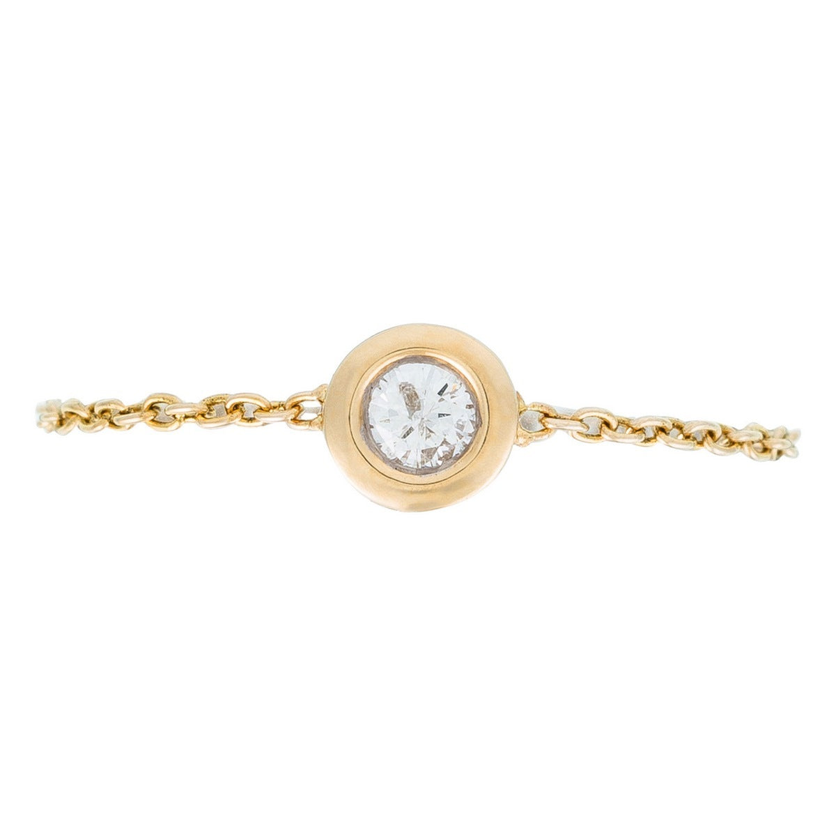 Bague Chaine "Mon Unique" Diamant 0,07Ct/1 - Or Jaune