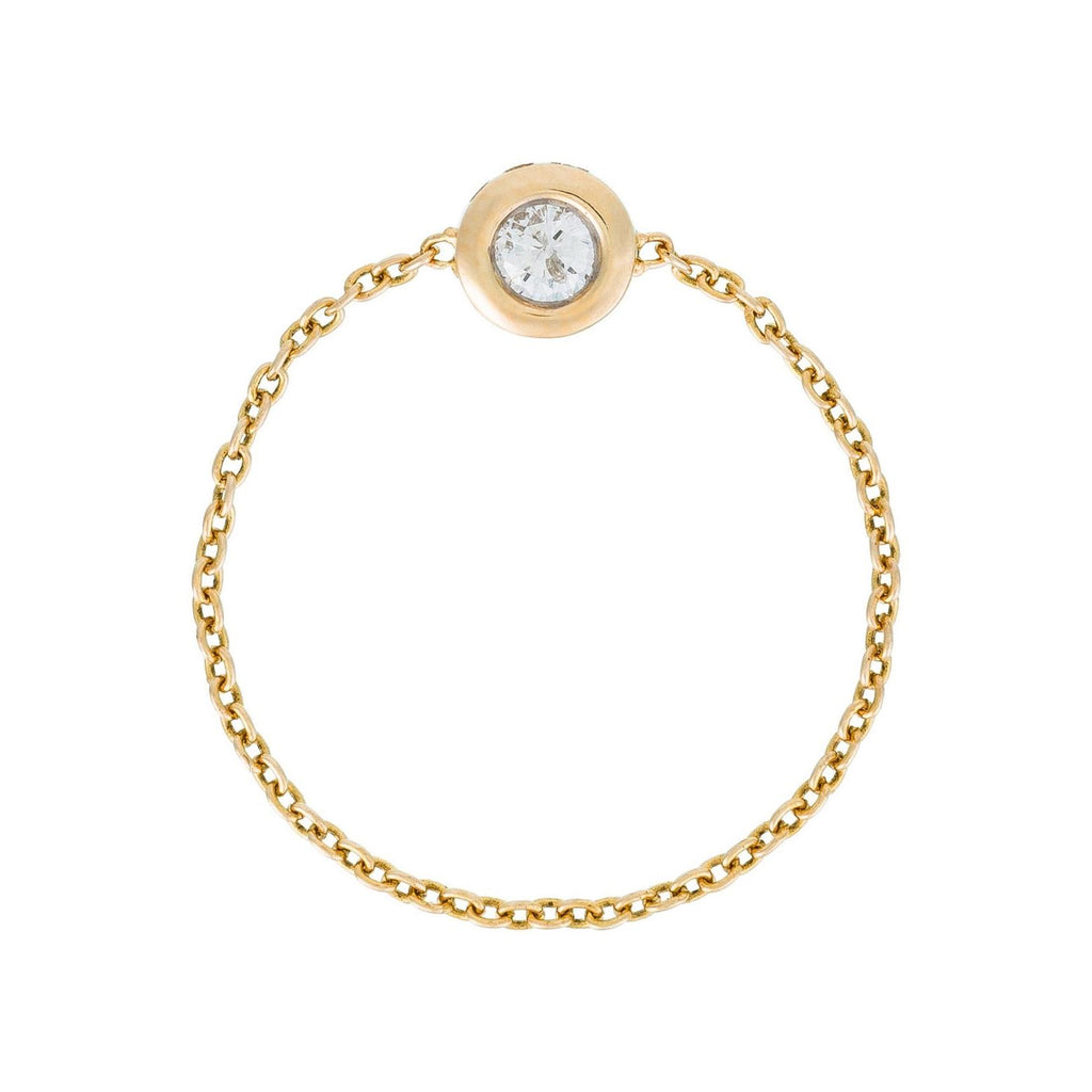 Bague Chaine "Mon Unique" Diamant 0,07Ct/1 - Or Jaune