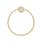 Bague Chaine "Mon Unique" Diamant 0,07Ct/1 - Or Jaune