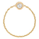 "My Unique" Chain Ring with 0.07ct Diamond - 375/1000 Yellow Gold