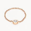 Bague Chaine "Mon Unique" Diamant 0,07Ct/1 - Or Rose 375/1000