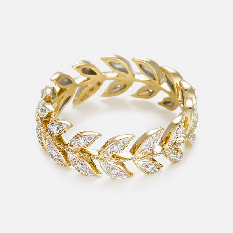 Ring "Héritage" Diamonds 0.12Cts/28 - Yellow Gold 375/1000