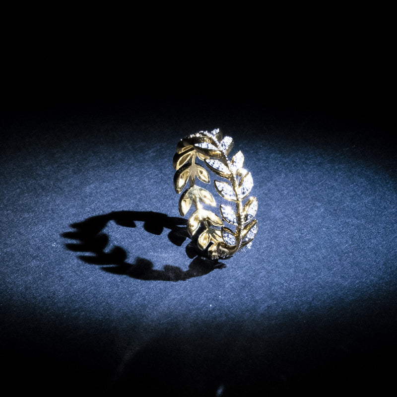 Ring "Héritage" D0.12Cts/28 - Yellow Gold 375/1000