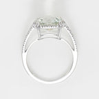 Anillo “Divina Amatista Verde” – Oro Blanco 375/1000