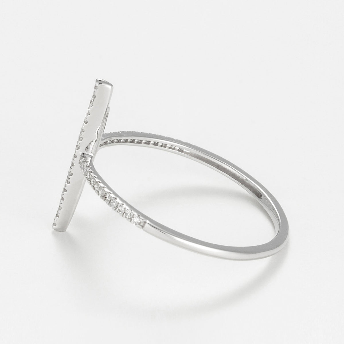 Ring "Parallèle Asymétrique" D0,1 ct/50