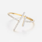 Bague "Parallèle Asymétrique" D0,1Ct/50