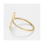 Anillo "Paralelo Asimétrico" D0.1Ct/50 - Oro Amarillo 375/1000