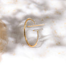 Bague "Parallèle Asymétrique" D0,1Ct/50 - Or Jaune