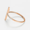 "Asymmetrical parallel" ring, 0.1ct/50