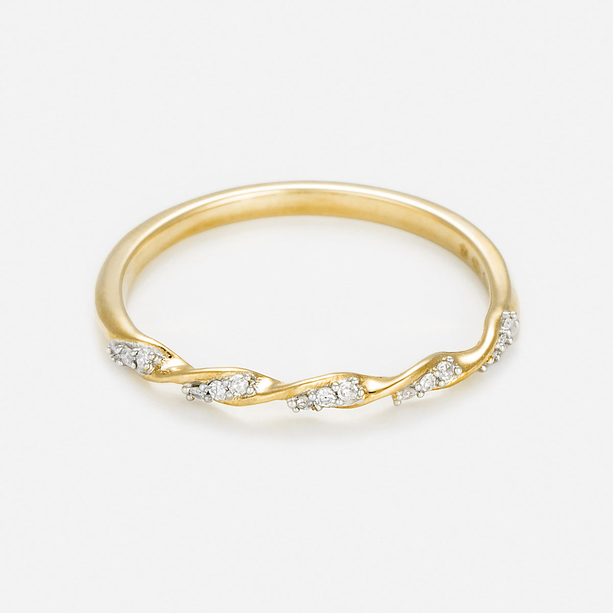 Bague "Eternelle Torsade" Diamant 0,05Cts/15