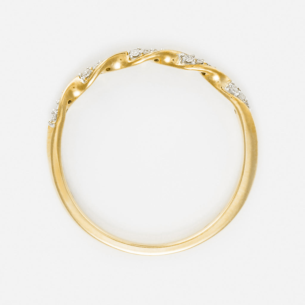 Bague "Eternelle Torsade" Diamant 0,05Cts/15