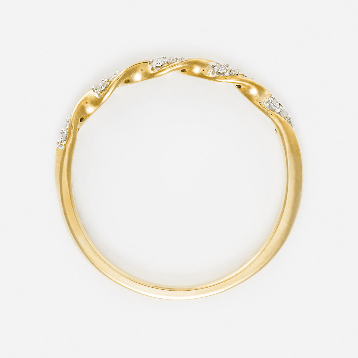 Bague "Eternelle Torsade" Diamant 0,05Cts/15