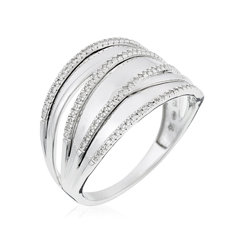 Bague "Hélène" D 0,20Ct/100 - Or Blanc 375/1000