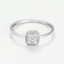 "Regina Solitaire" Ring, 0.12ct/34mm Diameter - 375/1000 White Gold