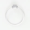 Bague "Solitaire Regina" D  0,12Ct/34 - Or Blanc
