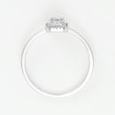 Bague "Solitaire Regina" D 0,12Ct/34 - Or Blanc 375/1000