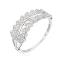 Ring "Feuillage Lumineux" Diamonds 0,1Ct/,32 - Gold Blanc 375/1000