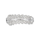 Bague "Feuillage Lumineux" Diamants 0,1Ct/,32 - Or Blanc 375/1000