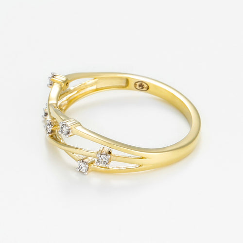 Anillo de diamantes “Jolie Constellation”: 0.05Ct/6 – Oro amarillo