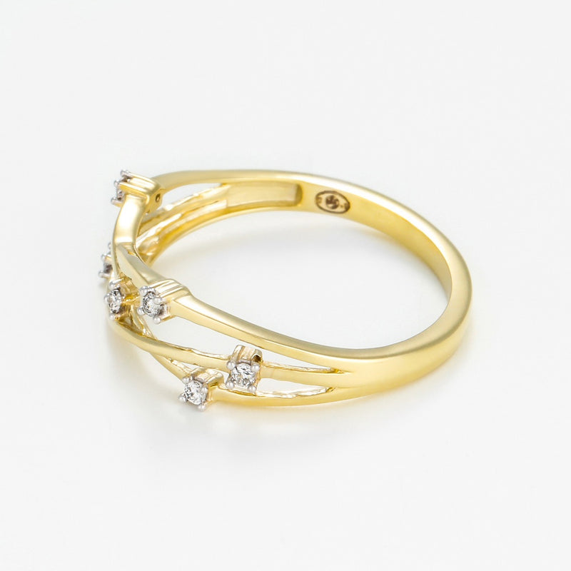 "Jolie Constellation" Ring, Diamond: 0.05Ct/6 - Yellow Gold