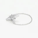Anillo Cadena “Estrella” – Oro Blanco