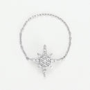 Anillo Cadena “Estrella” – Oro Blanco