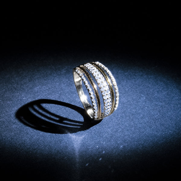 Anillo "Lina" D 0.33Ct/66 - Oro Tricolor 375/1000