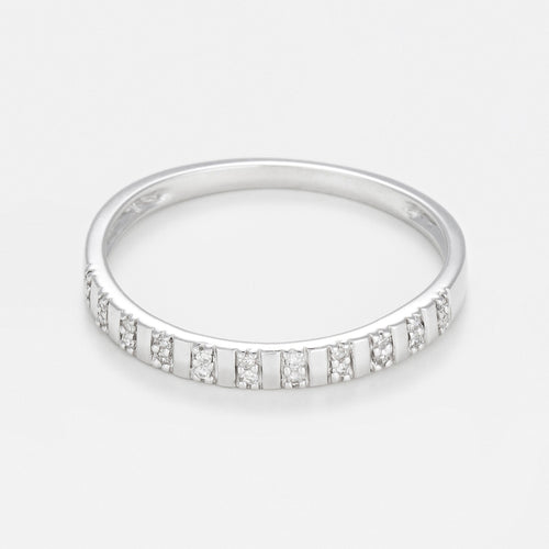 Bague "Linéa" Diamant 0,04Ct/22 - Or Blanc 375/1000
