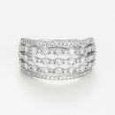 Bague "Hanane" D 1Ct/99 - Or Blanc 375/1000