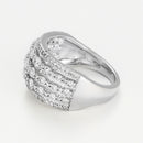 Bague "Hanane" D 1Ct/99 - Or Blanc 375/1000