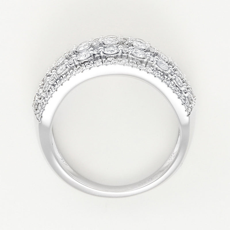 Bague "Hanane" D 1Ct/99 - Or Blanc 375/1000