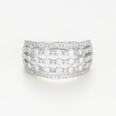 Bague "Hanane" D 1Ct/99 - Or Blanc 375/1000