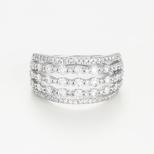 Bague "Hanane" D 1Ct/99 - Or Blanc 375/1000