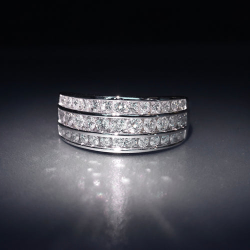 Bague "Omeïma" D 1 Ct/47 - Or Blanc 375/1000