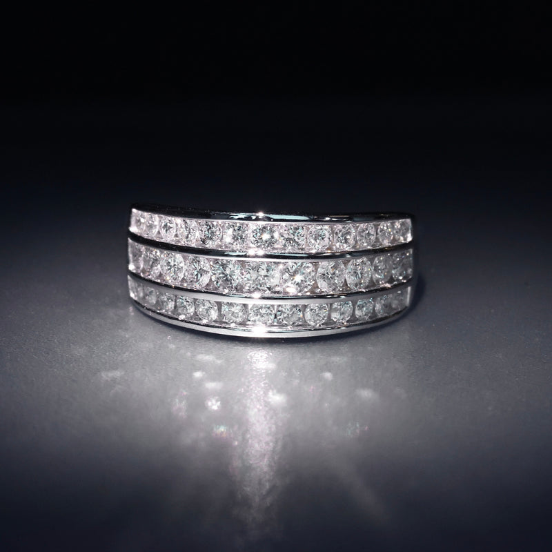 Bague "Omeïma" D 1 Ct/47 - Or Blanc 375/1000