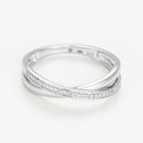 Bague Cross - Or Blanc 375/1000