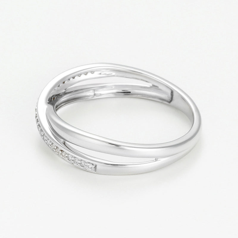 Bague Cross - Or Blanc 375/1000