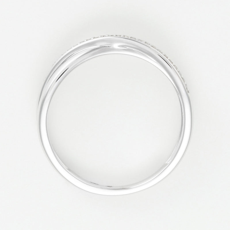 Bague Cross - Or Blanc 375/1000