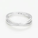 Bague Cross - Or Blanc 375/1000
