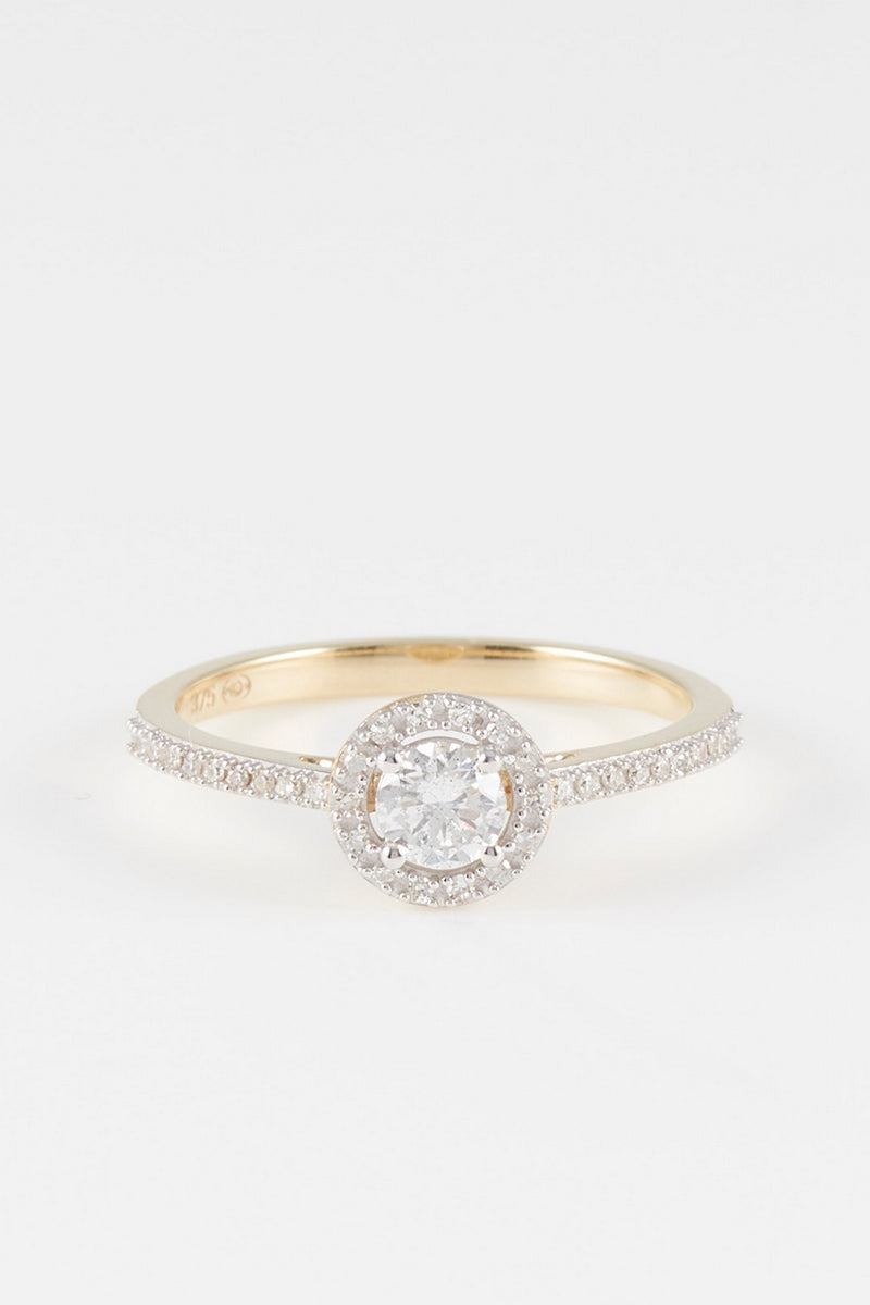 Bague "Ahimsa" D0,30/1 D0,06/33 - Or Jaune 375/1000