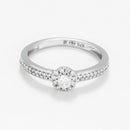 Bague "Chioné" D0,25/31 - Or Blanc 375/1000